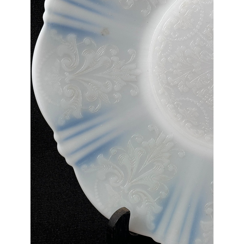 2 MacBeth Evans American Sweetheart Monax 11.5 Serving Plates Depression Glass - Picture 5 of 11